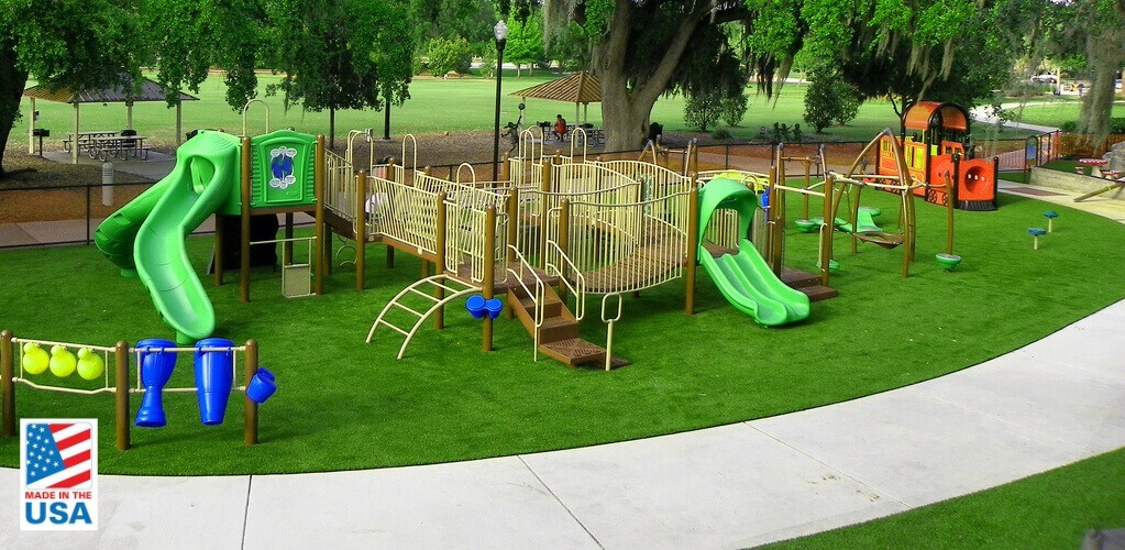 artificial grass used for playground