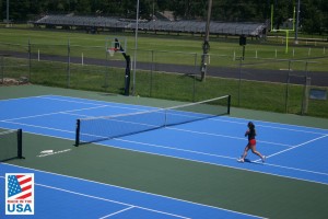 Tennis court made with Versacourt
