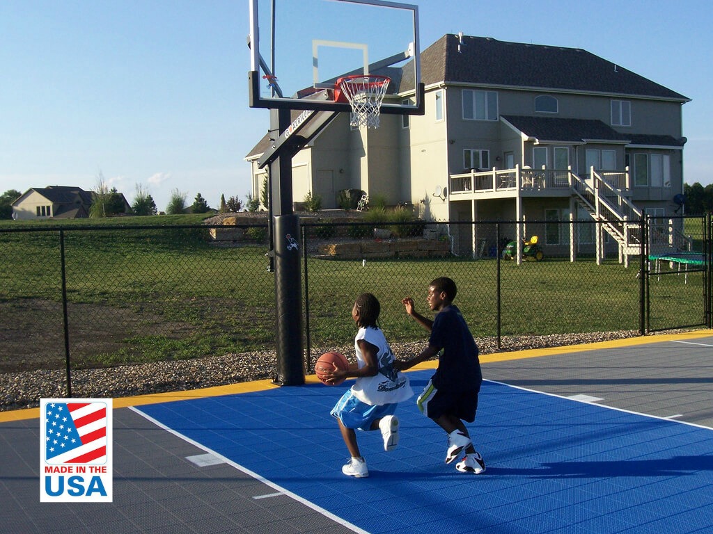 versacourt backyard basketball court
