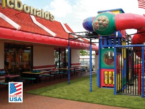 synthetic grass at mcdonald's play place